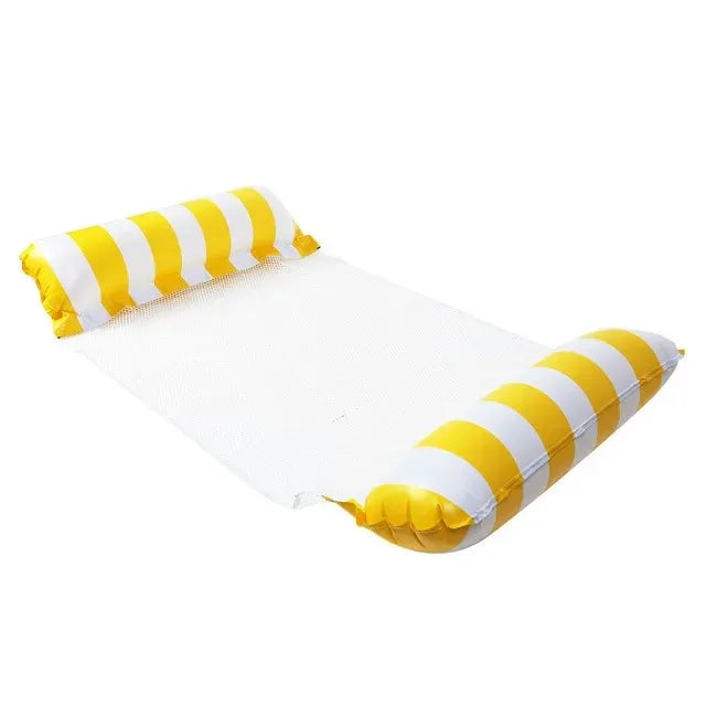 Inflatable water floating hammock with air pump for pools and beaches - product image