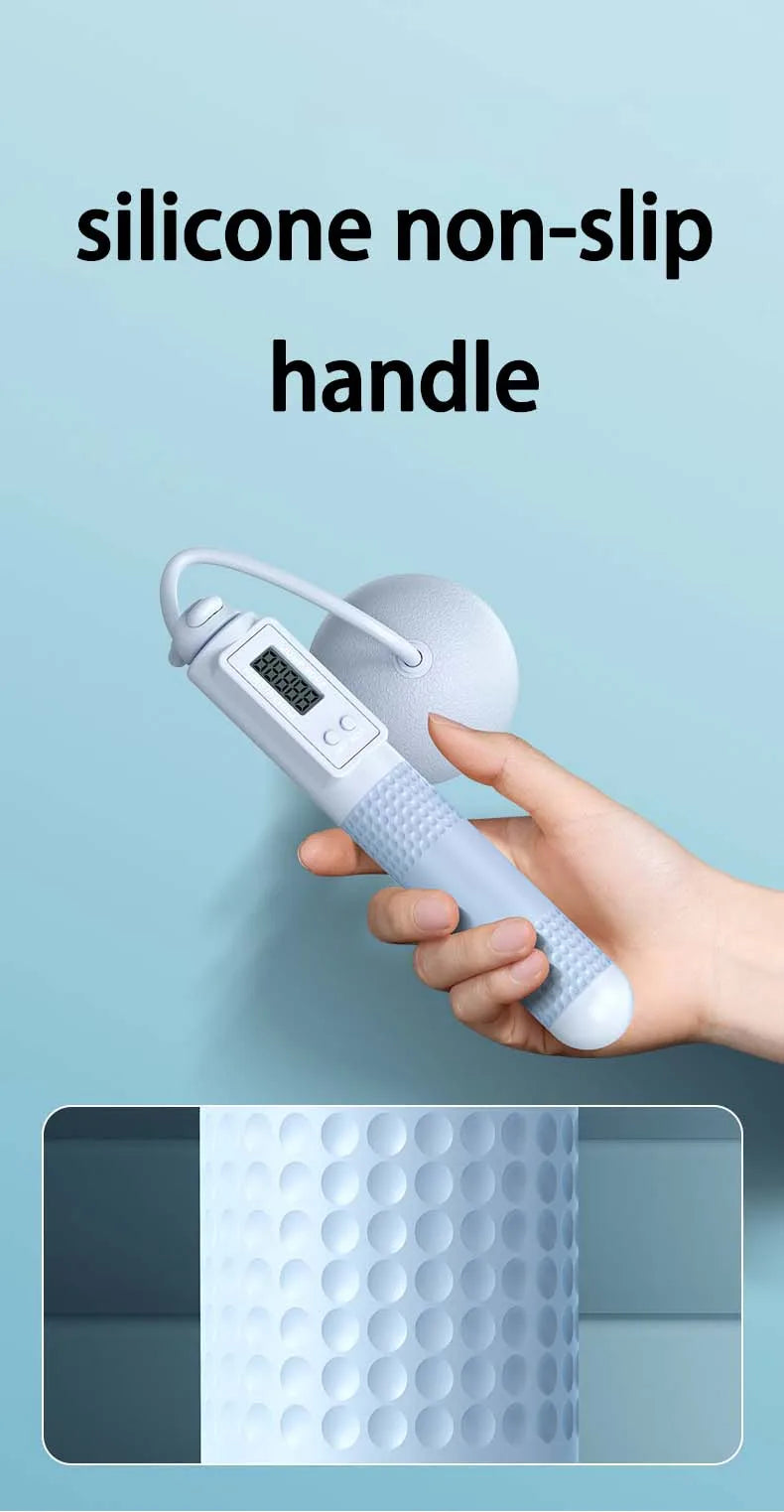 Intelligent cordless skipping rope with adjustable length and lcd counter - product image