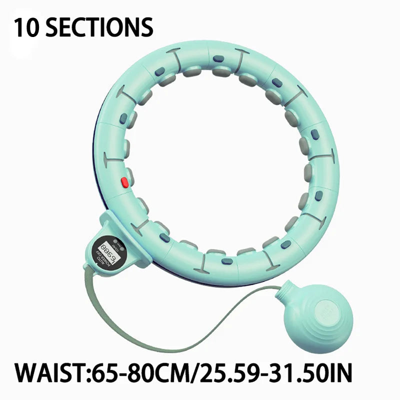 Intelligent weighted fitness hoop with detachable counter for waist training - product image