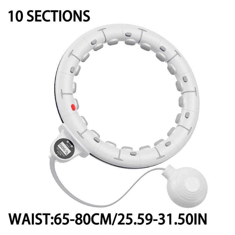 Intelligent weighted fitness hoop with detachable counter for waist training - product image