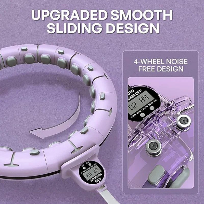 Intelligent weighted fitness hoop with detachable counter for waist training - product image