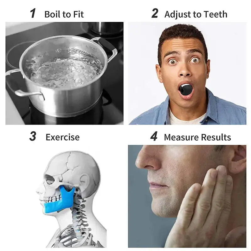 Jawline exerciser silicone fitness ball for facial muscle training - product image