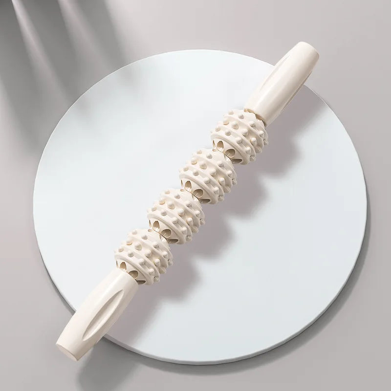 Massage stick roller with four wheels for deep muscle relaxation - product image
