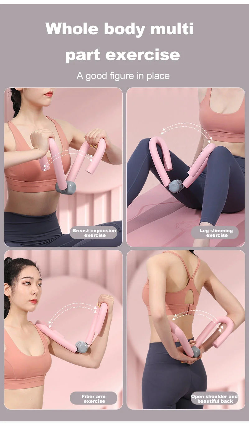 Multi-functional home yoga fitness set with resistance bands and leg trainer - product image