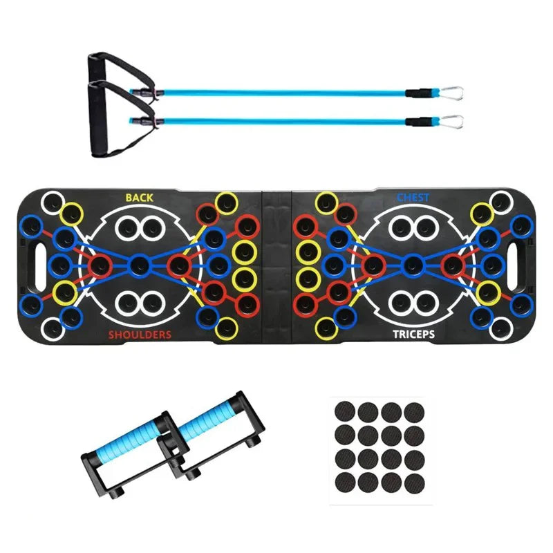 Multi-position push up board with non-slip handles for strength training - product image
