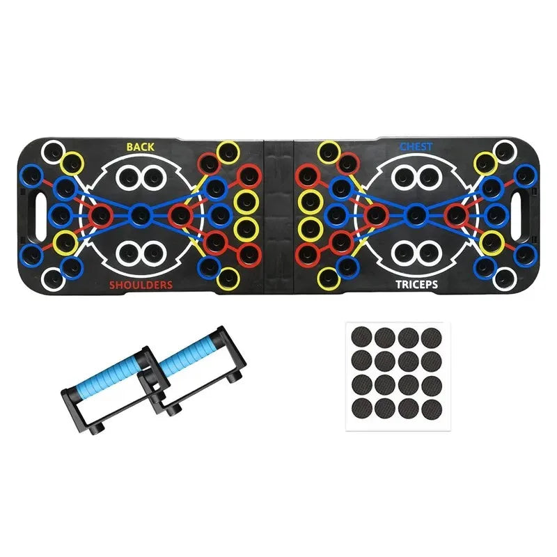 Multi-position push up board with non-slip handles for strength training - product image
