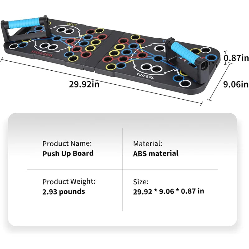 Multi-position push up board with non-slip handles for strength training - product image
