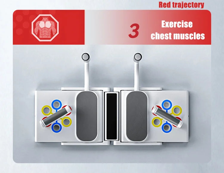 Multifunctional foldable push-up bracket with adjustable handles and anti-slip grip - product image