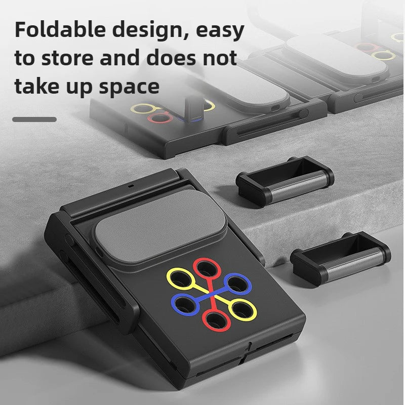 Multifunctional foldable push-up bracket with adjustable handles and anti-slip grip - product image