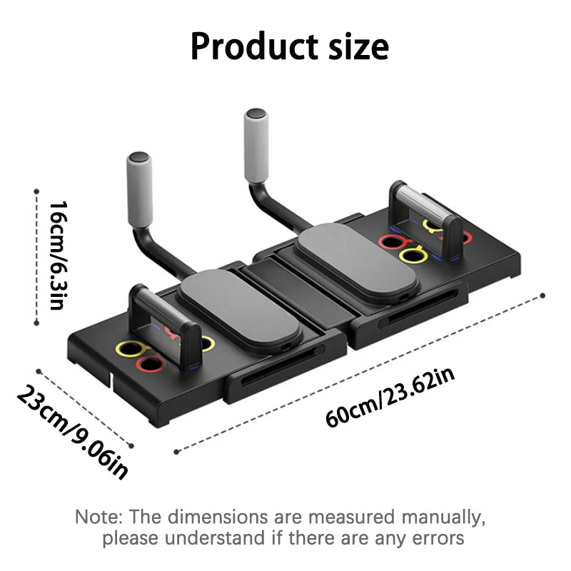 Multifunctional foldable push-up bracket with adjustable handles and anti-slip grip - product image