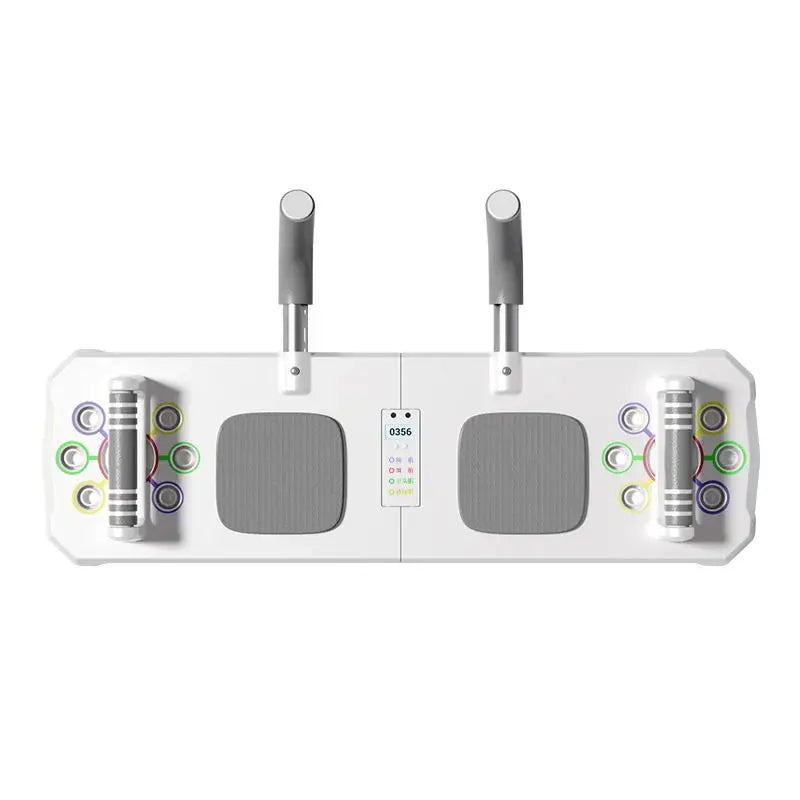 Multifunctional folding push-up and sit-up trainer with adjustable handles - product image