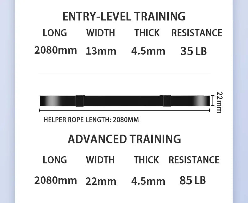 Natural latex resistance band set for strength training and physical therapy - product image