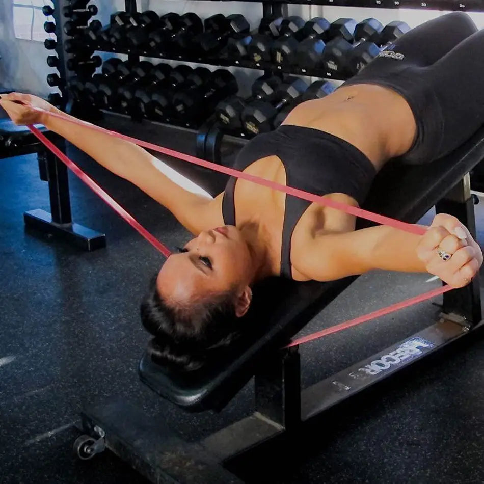 Natural latex resistance bands for full body strength training and stretching - product image
