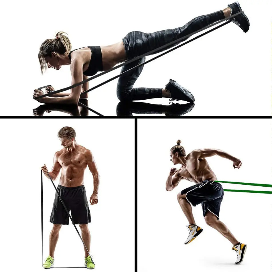 Natural latex resistance bands for full body strength training and stretching - product image
