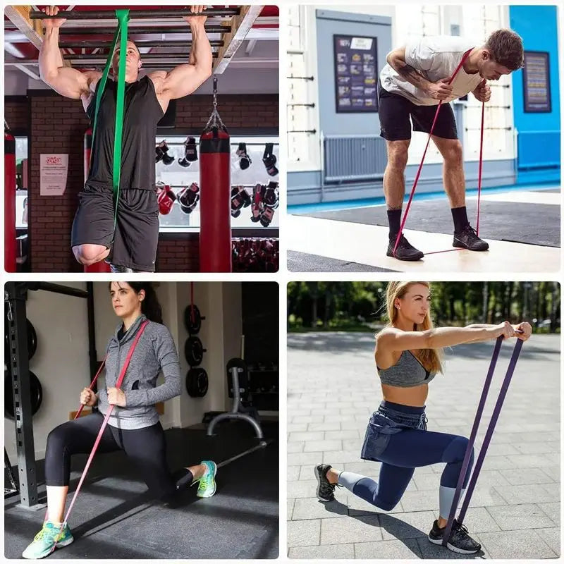 Natural latex resistance bands for full body strength training and stretching - product image