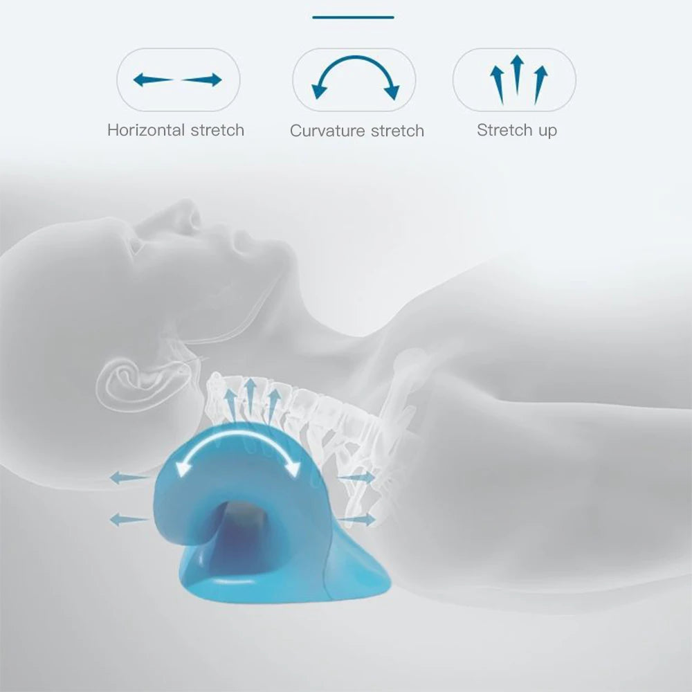 Neck massage pillow with cervical traction and spine correction foam design - product image