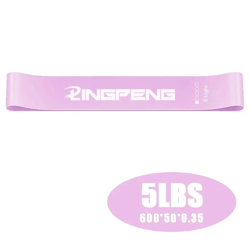 Portable natural latex resistance bands set with multiple strength levels - product image