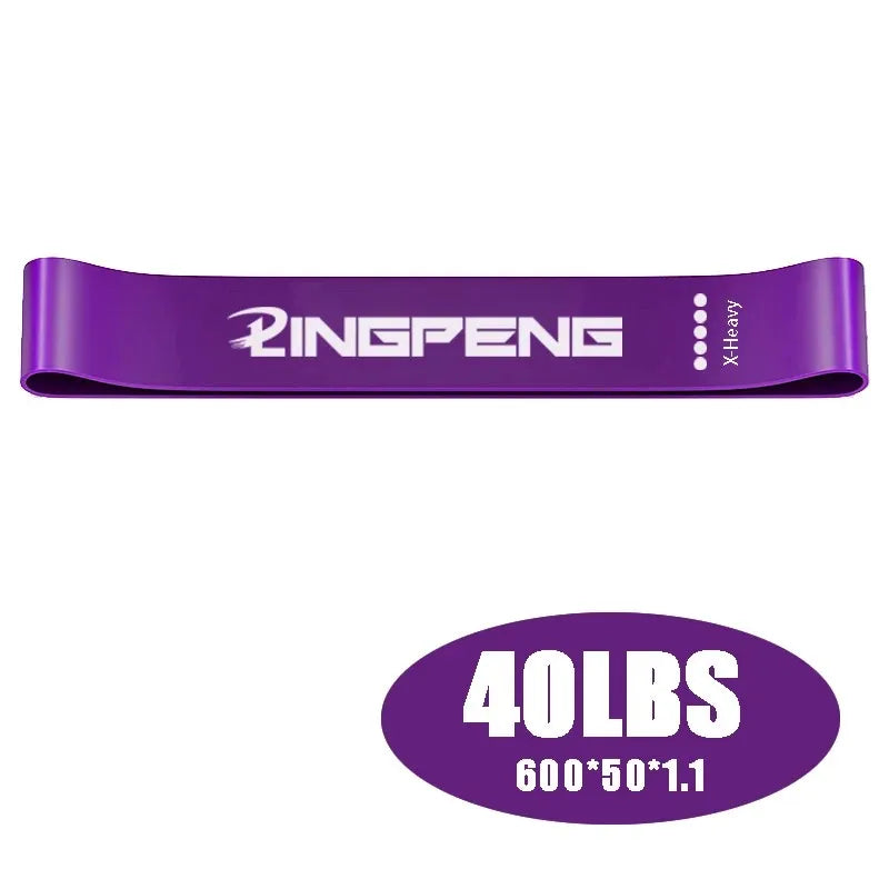 Portable natural latex resistance bands set with multiple strength levels - product image