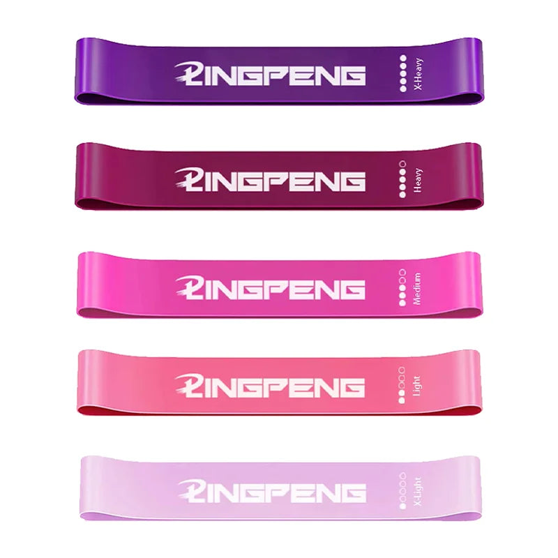 Portable natural latex resistance bands set with multiple strength levels - product image