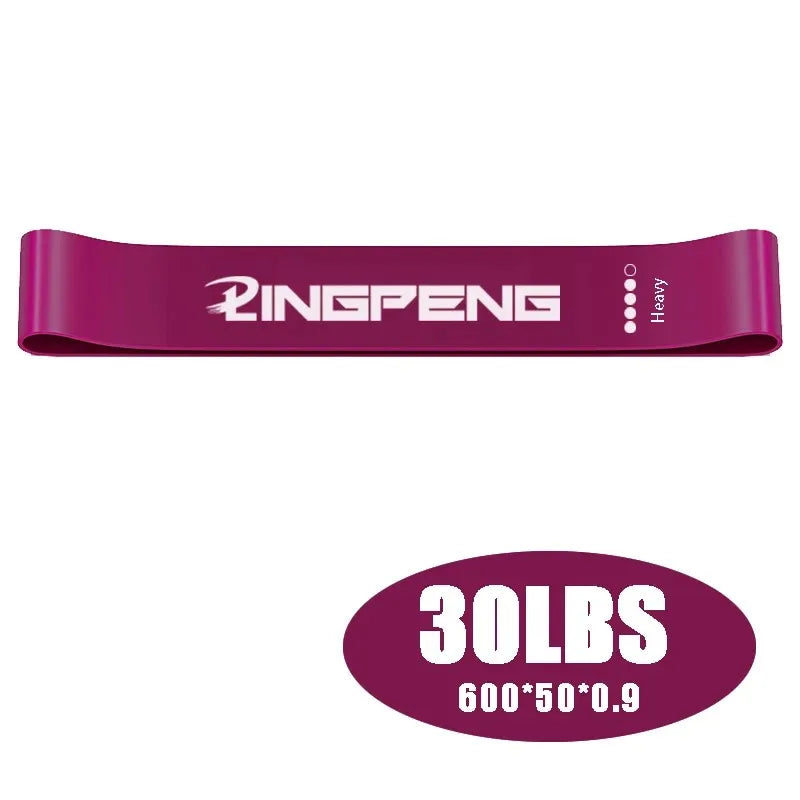 Portable natural latex resistance bands set with multiple strength levels - product image