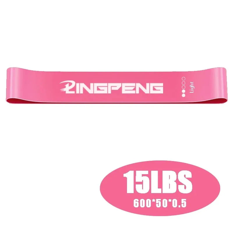 Portable natural latex resistance bands set with multiple strength levels - product image