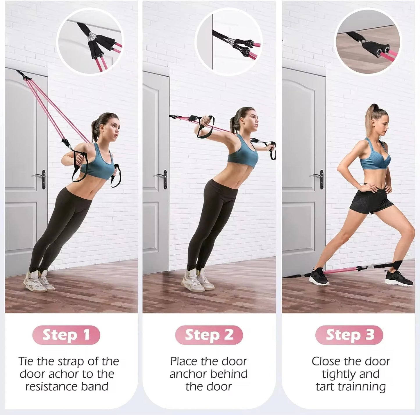 Portable pilates resistance bar kit with adjustable bands for full body workouts - product image