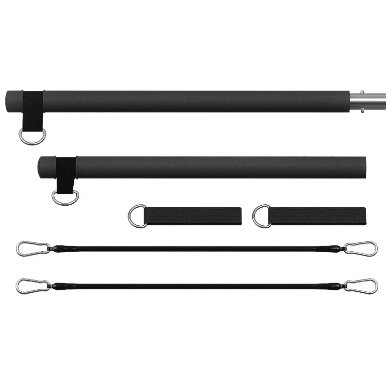 Portable pilates resistance bar kit with adjustable bands for full body workouts - product image