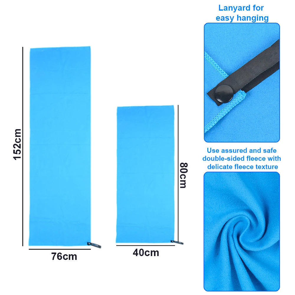 Quick-drying microfiber sports towel for swimming gym camping and running - product image