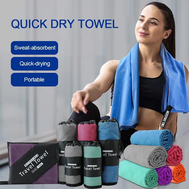 Quick-drying microfiber sports towel for swimming gym camping and running - product image