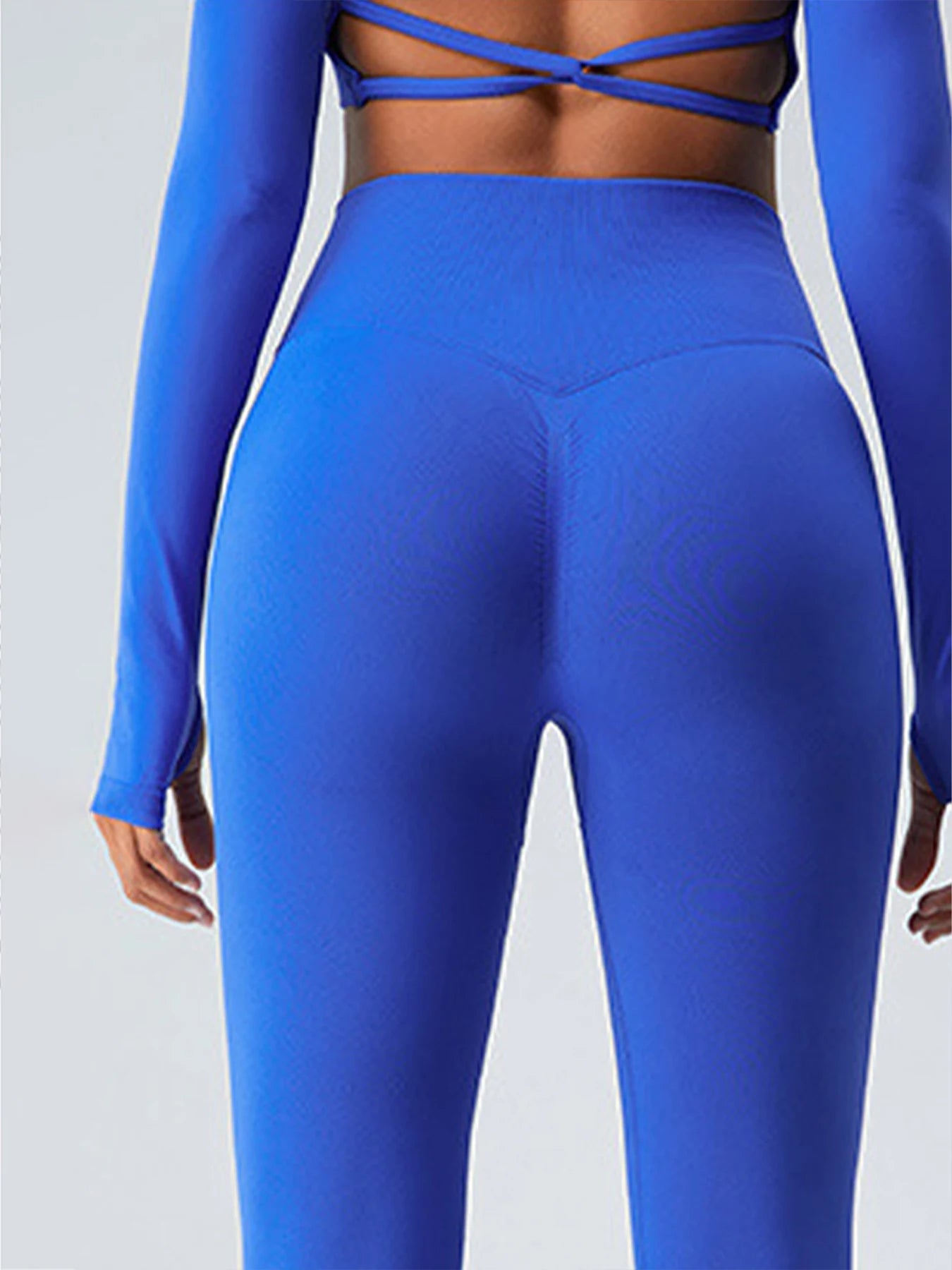 Seamless high waist yoga leggings with stretch and moisture wicking fabric - product image