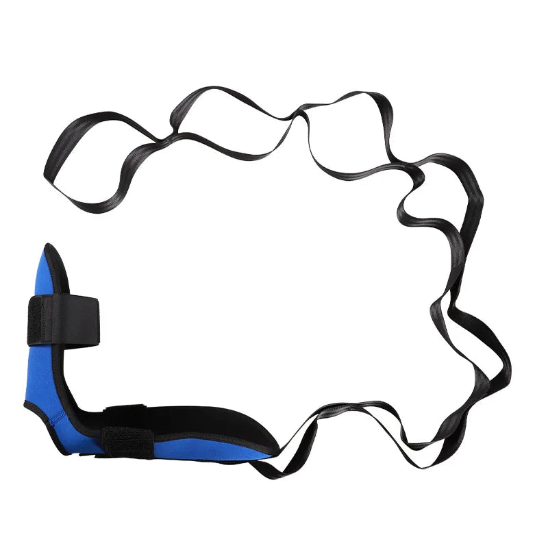 Segmented yoga stretching band with adjustable assistance for leg and foot - product image