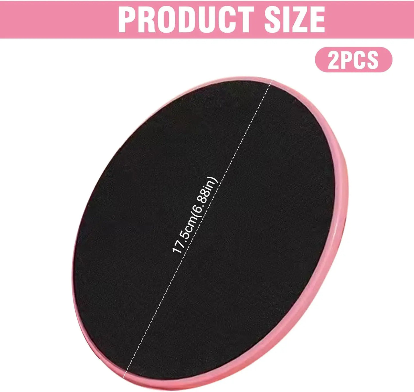 Set of 2 double-sided yoga sliding discs with non-slip eva foam base - product image