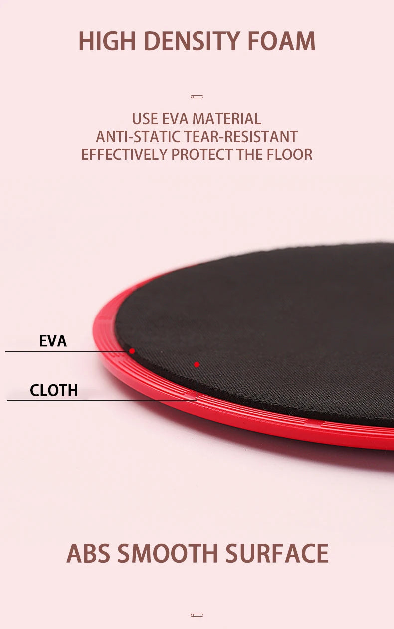 Set of 2 double-sided yoga sliding discs with non-slip eva foam base - product image