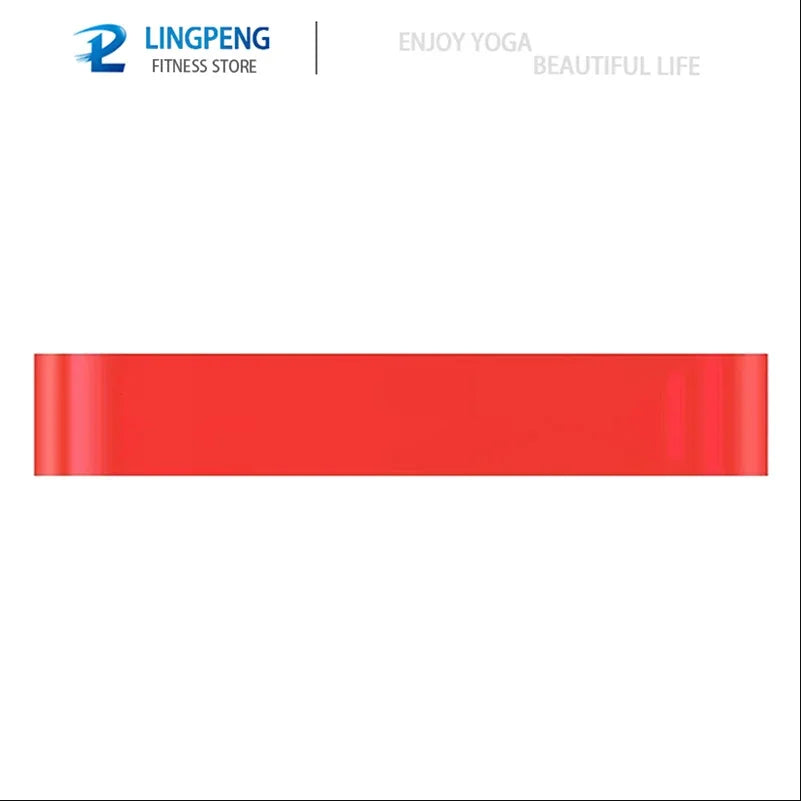 Set of elastic resistance bands with multiple stretch levels natural latex - product image