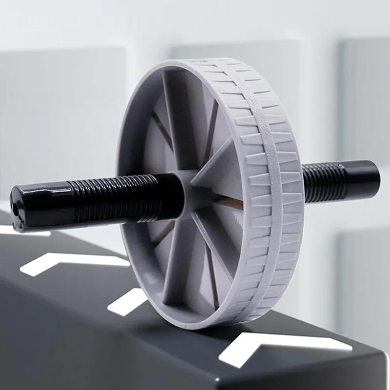 Silent abdominal roller wheel with anti-slip grip and steel support - product image