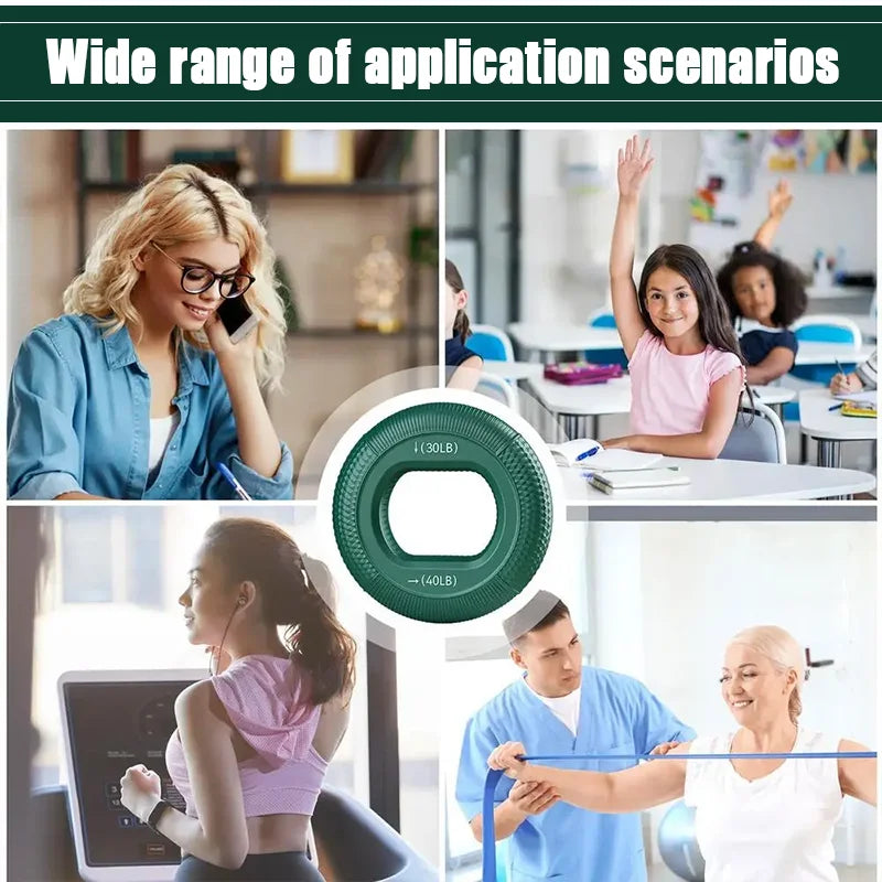 Silicone finger gripper ring with dual resistance for hand and wrist training - product image