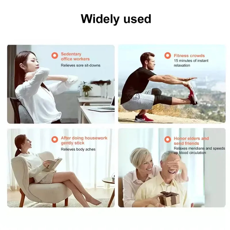 Smart ems neck and back massager with portable gel pad and multiple modes - product image