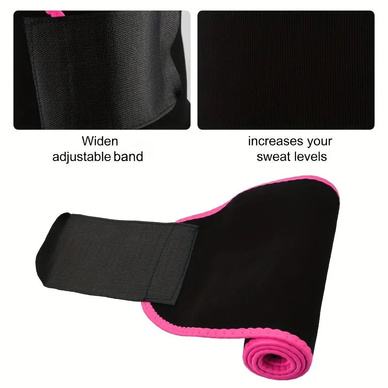 Sweat burst waist support belt with adjustable velcro straps for workout - product image