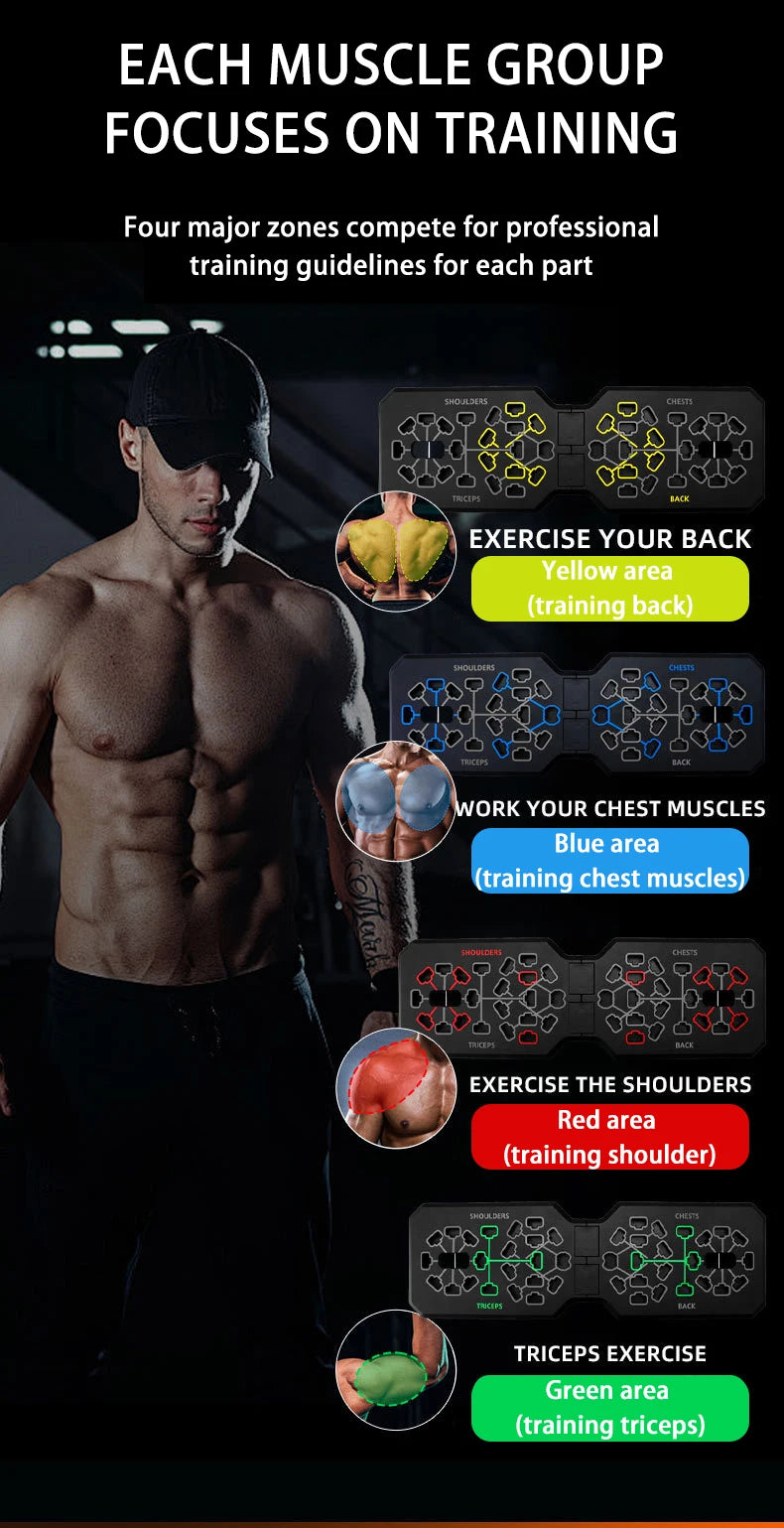 T-shaped multifunctional push up fitness board with adjustable positions - product image