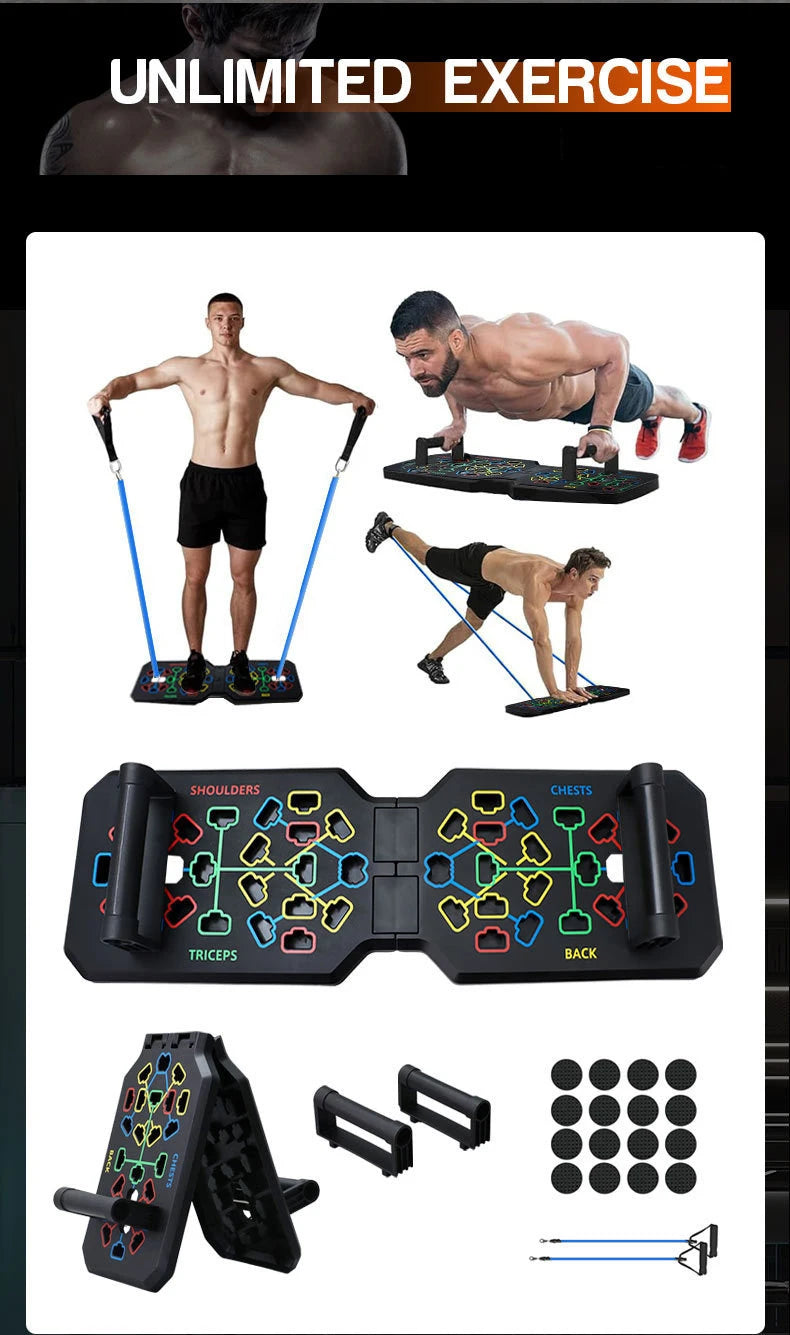 T-shaped multifunctional push up fitness board with adjustable positions - product image