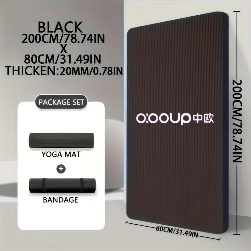 Thick nbr yoga mat with moisture-proof non-slip surface for outdoor and gym use - product image