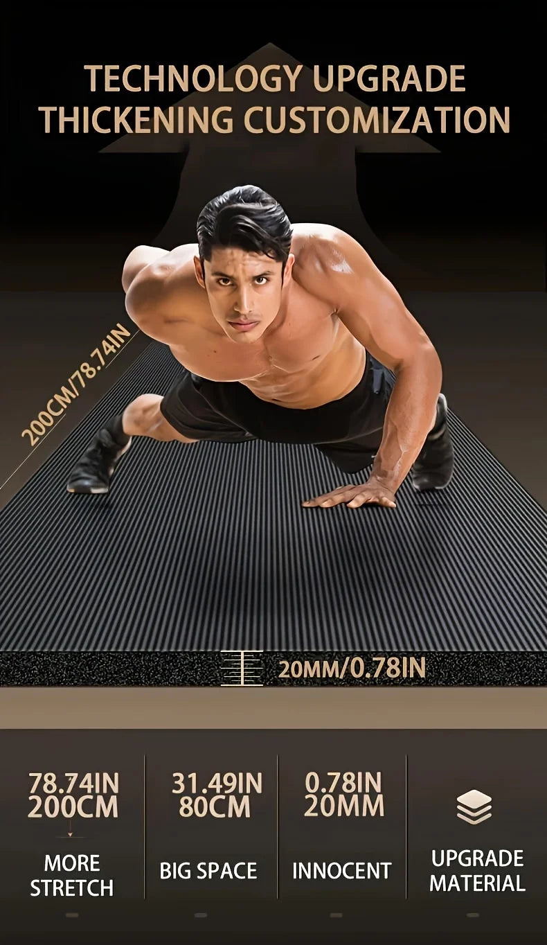 Thick nbr yoga mat with moisture-proof non-slip surface for outdoor and gym use - product image