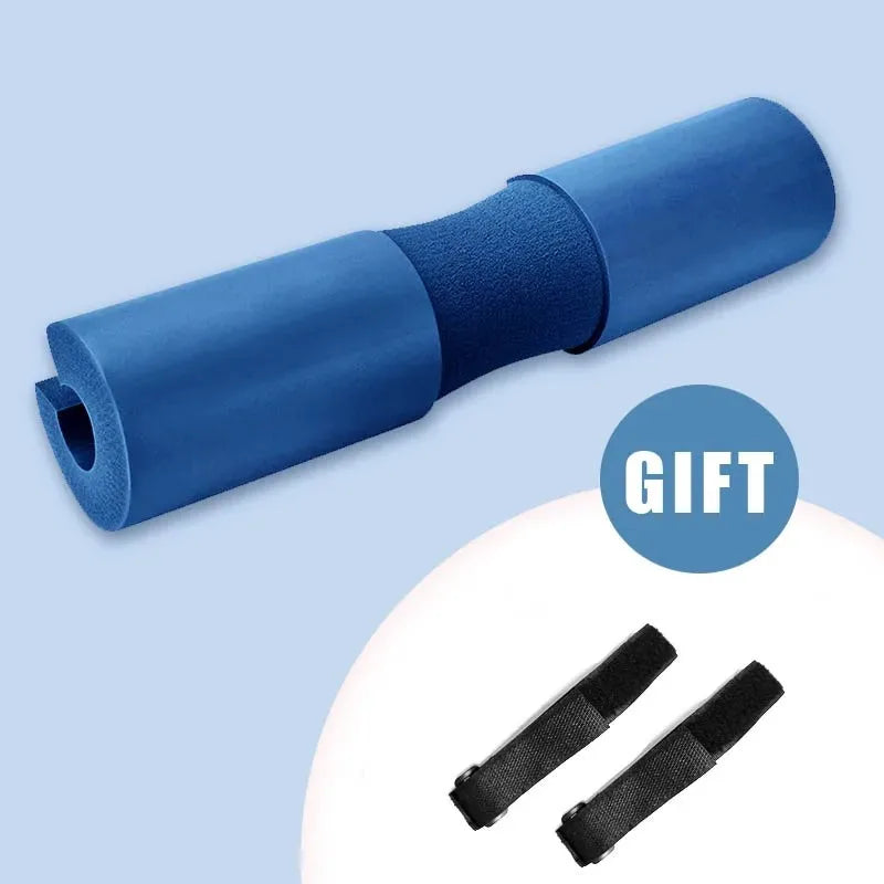 Thickened non-slip barbell shoulder pads with velcro straps for weightlifting - product image