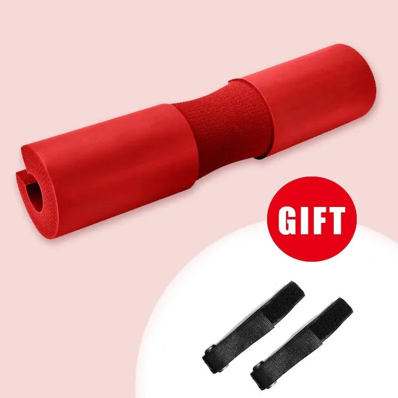 Thickened non-slip barbell shoulder pads with velcro straps for weightlifting - product image