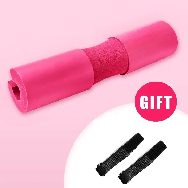 Thickened non-slip barbell shoulder pads with velcro straps for weightlifting - product image