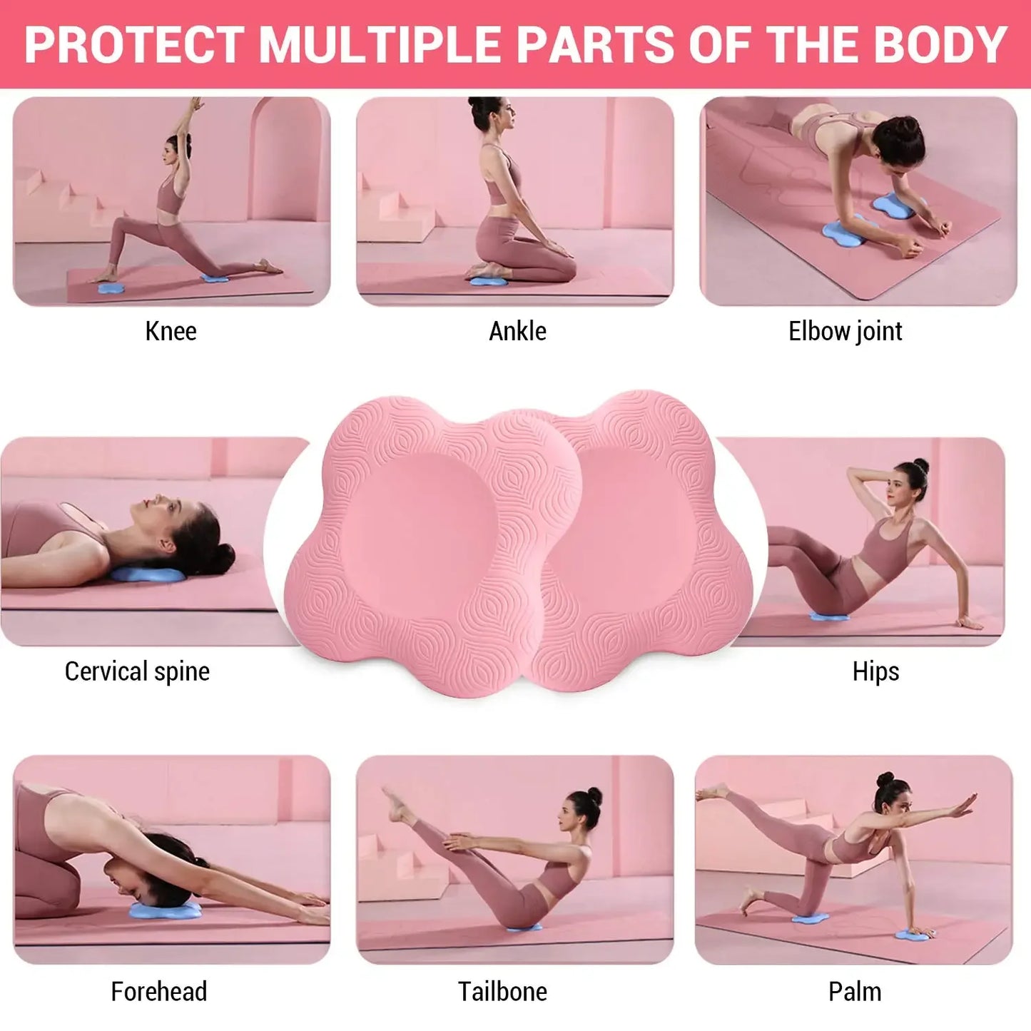 Thickened tpe yoga kneeling mat with anti-slip surface for elbow and knee protection - product image