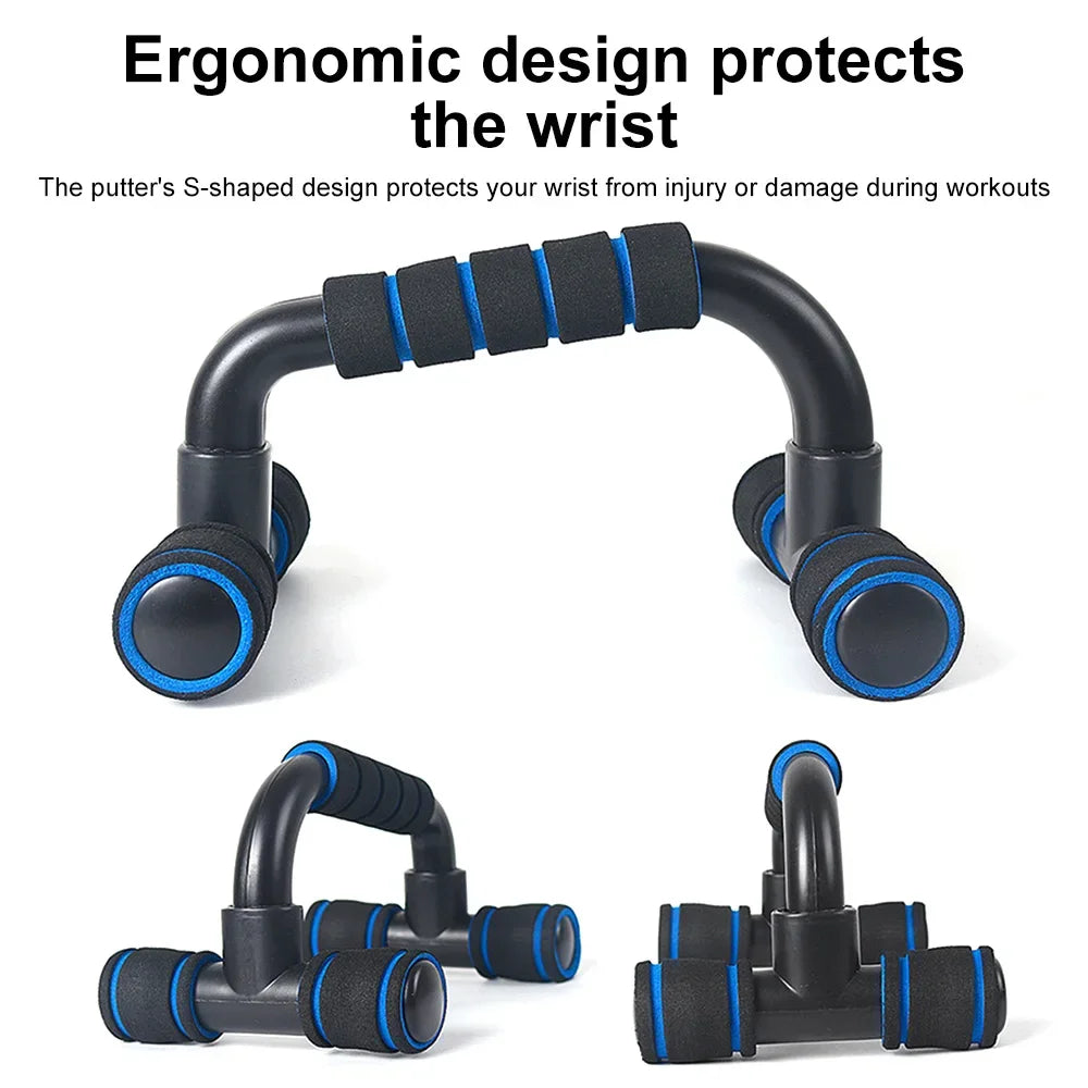 U-shaped push-up bar with foam grip and abs construction for muscle training - product image