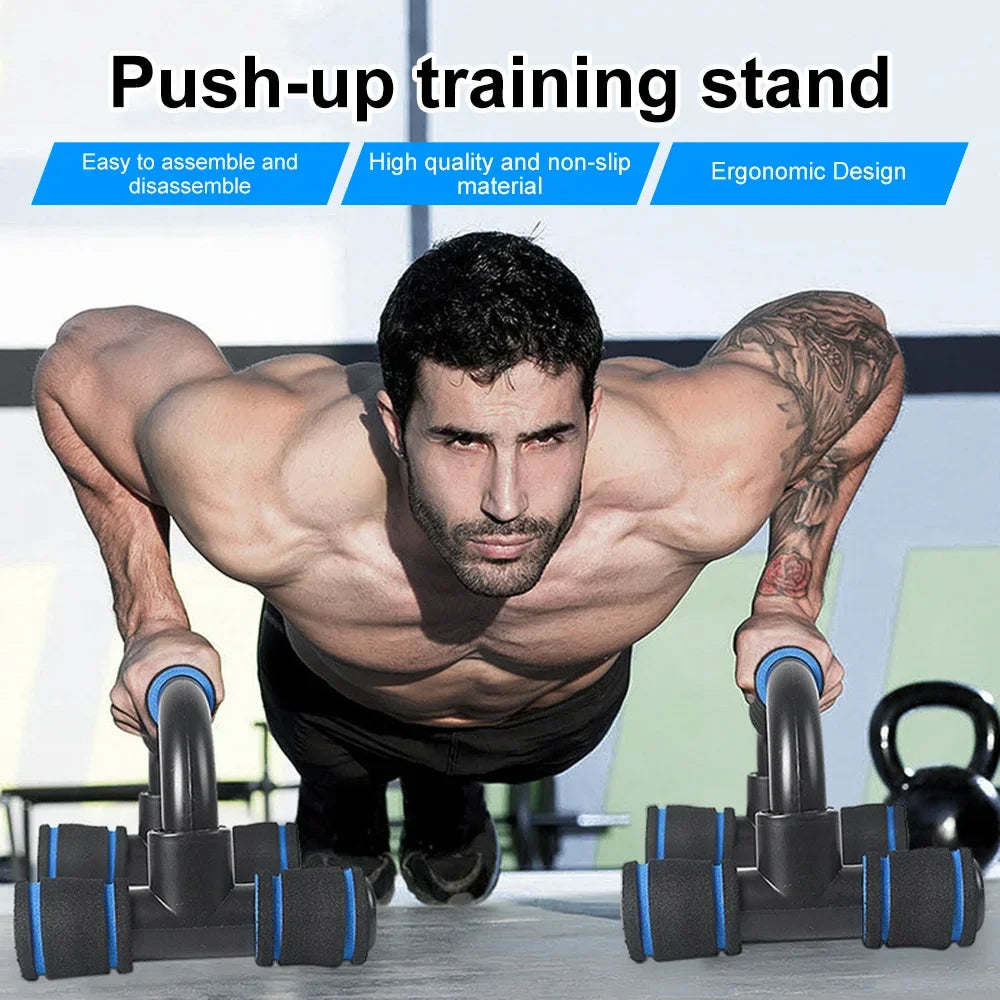 U-shaped push-up bar with foam grip and abs construction for muscle training - product image