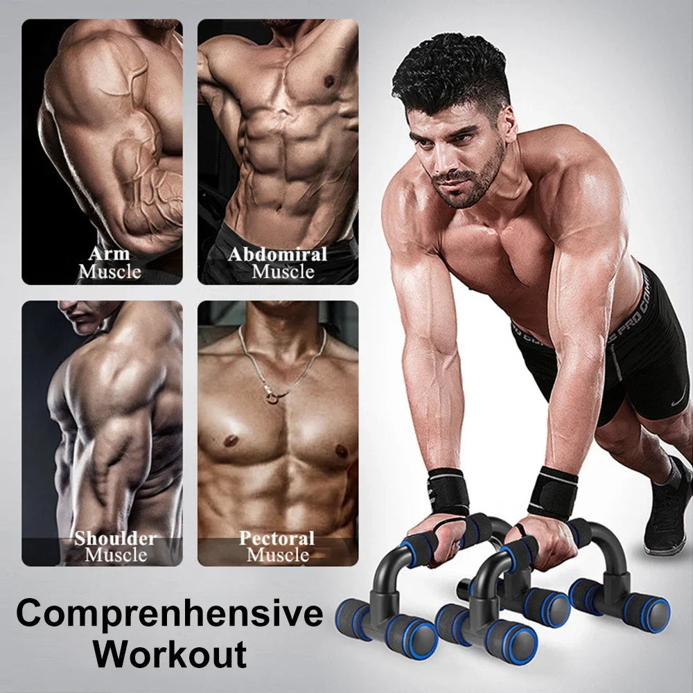 U-shaped push-up bar with foam grip and abs construction for muscle training - product image