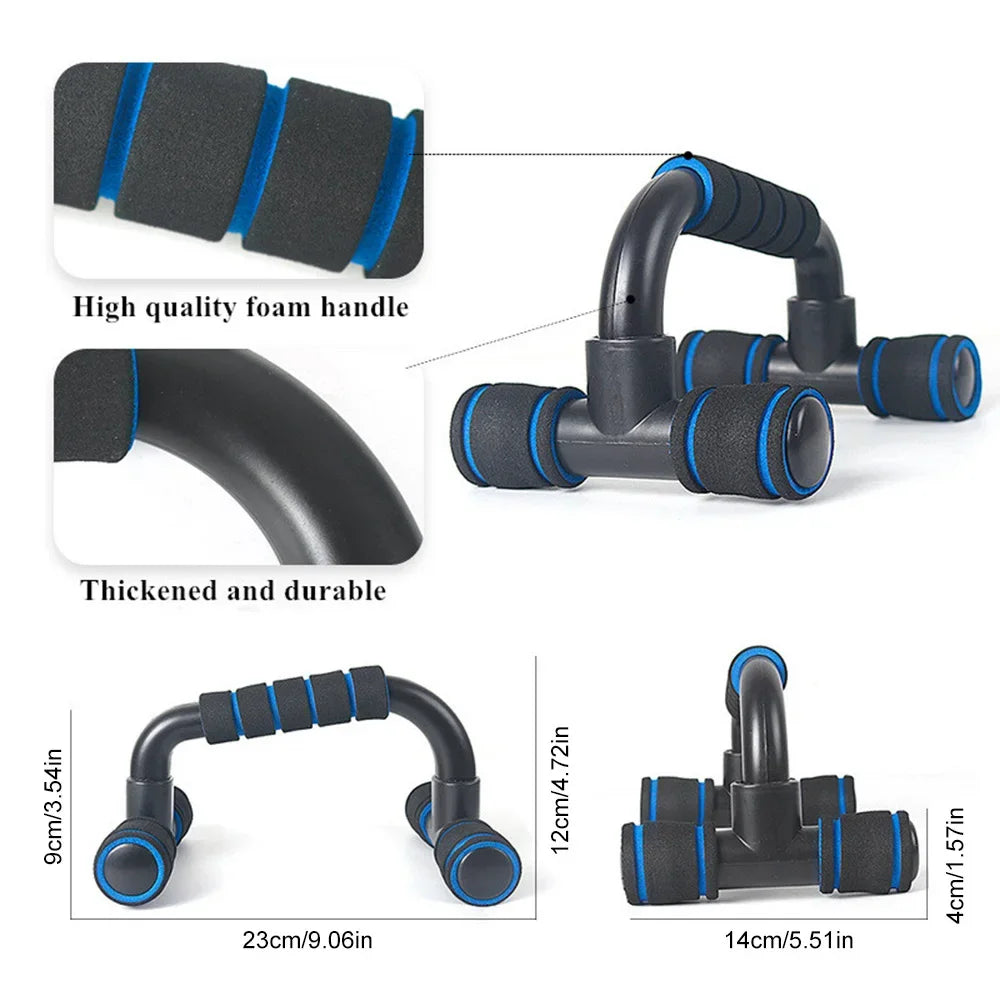 U-shaped push-up bar with foam grip and abs construction for muscle training - product image